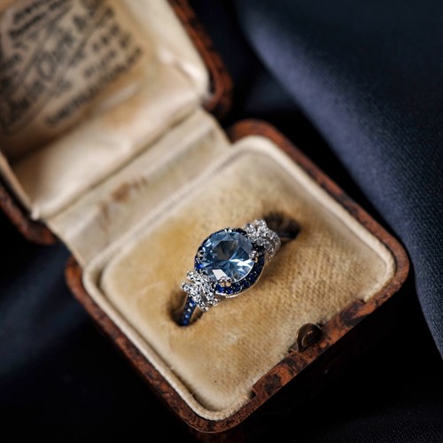 Art deco vintage ring silver - deco,