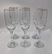 Vintage Etched Wine Glasses