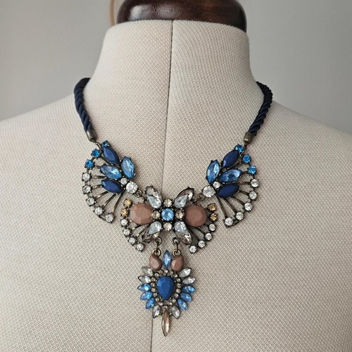 Vintage navy blue crystal