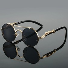 Vintage Round Sunglasses Men