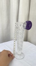 Vintage Bohemia Czecho slovakia Hand Cut Lead Crystal Flower Bud Vase 24% Lead