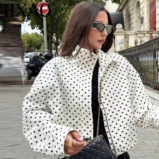 Polka Dot Bomber Jacket for