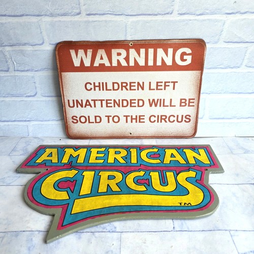 American circus wooden sign - circus,