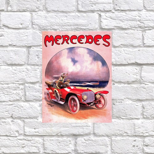 Mercedes retro tin metal - mercedes,, sign