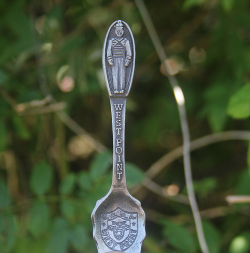 Vintage pewter spoon - vintage,