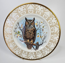EDWARD MARSHALL BOEHM OWL LTD EDITION 10 3/4" PLATE COLLECTION GREAT HORNED OWL