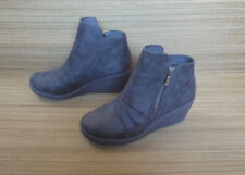 SKECHERS RUMBLERS DEMBY WEDGE MEMORY FOAM RUCHED BOOTS GEN 5 UK 6 SEE DESCRIPTIO