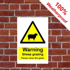 Warning sheep grazing Please