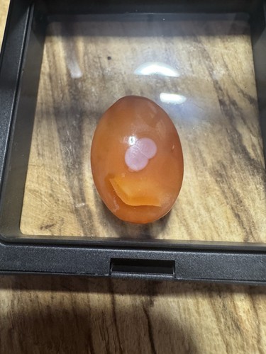 Hand made orange eye agate - made,