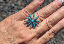 Zuni Jewelry Turquoise Cluster