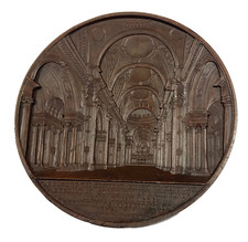 1849 St. Paul’s Cathedral in London 60mm Bronze medal by J. Wiener – As Struck!