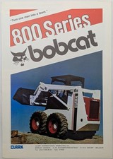 Original Bobcat 800 Series Skid-Steer Loader Brochure, c 1980 - Model 725