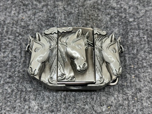 Silver antique brushed horse - silver,