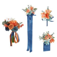 Orange Fabric Cloth Flowers