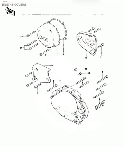 Kawasaki kt250 stainless - 75-76,