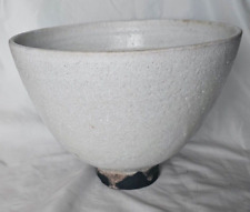 Stunning modernist studio pottery stoneware Large footed bowl | vase