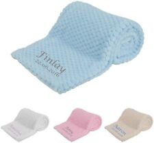 Personalised Baby Blanket Embroidered Soft Breathable New Baby Gifts Present 