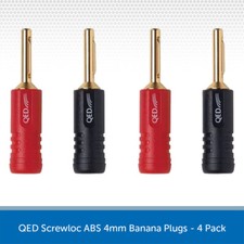 4 QED Screwloc Banana Plugs