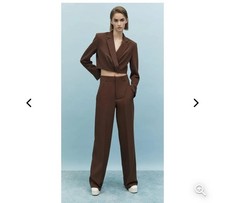 Zara Brown Suit Coord Uk S