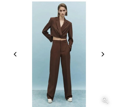 Zara brown suit coord s - brown,