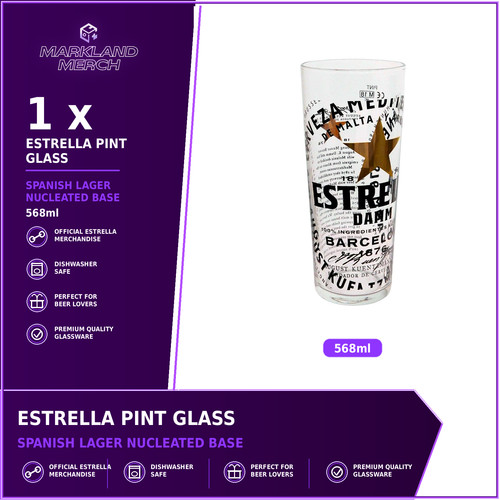 Official estrella damm - estrella, pint