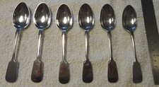 Set of six vintage silver plated teaspoons