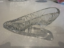 Tutbury Crystal Glass Slipper Excellent Condition