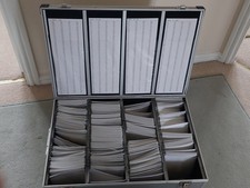 1000 Capacity CD DVD Silver Aluminium Case with Numbered Sleeves Neo Media Used