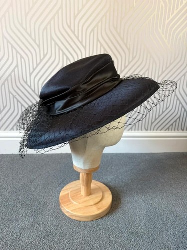 Vintage bhs black satin wide - black,
