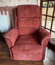Restwell Electric Riser Recliner Red Chenille Chair