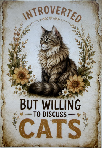Cat attitude postcard - cat,