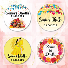 50 x Dholki Stickers, Wedding