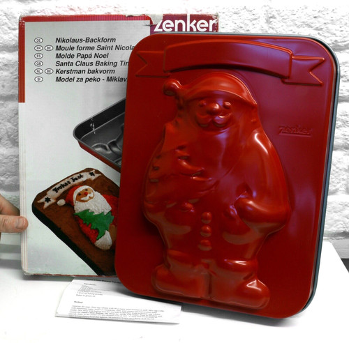 Santa claus baking cake tin - claus,