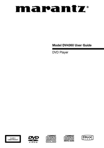 Marantz dv4360 dvd player - dvd,