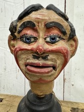 Antique Wood/Papier Mache Ventriloquist Figure Head By Arthur Quisto(?)