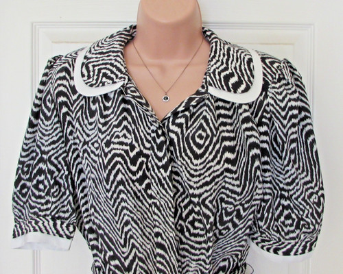 Monochrome zebra midi dress - zebra,