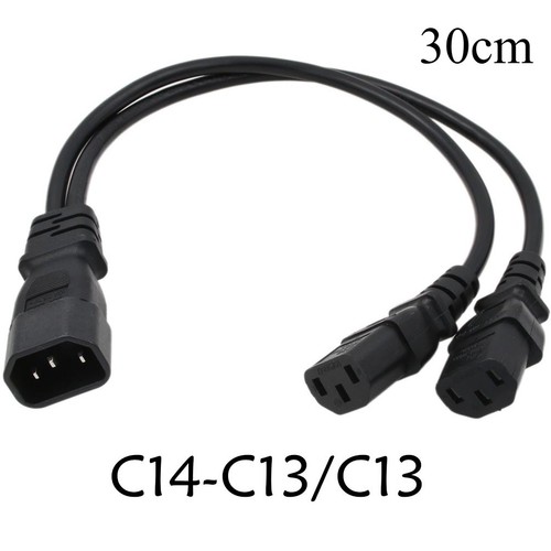 30cm iec mains splitter - iec, cable