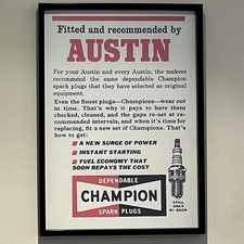 BMC Austin Mini Super Cooper etc Champion Spark Plugs Recommended WallArt Poster