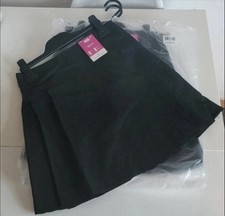 3 X Girls Black School Pleated