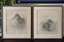 Pair Vintage Hellings Gun Dog