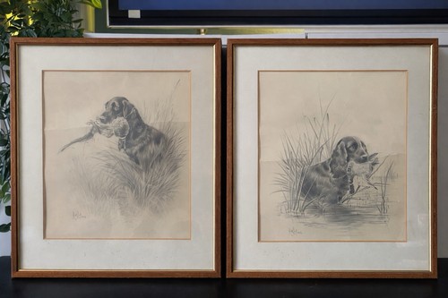 Pair vintage hellings gun - pair, dog