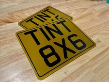 TINTED Motorbike Show Number Plate 6x4 7x3 7x5 8x6 9X3 Reflective Bike Plate