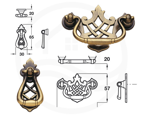 Hafele bronze caxton drop - hafele,