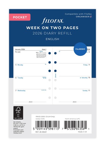 Filofax pocket week two - filofax,
