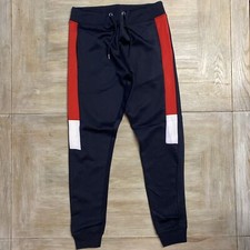 Mens Joggers Boohoo Man XL Poly RRP £40 Fitted Blue Jog Pants Pockets