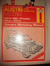 HAYNES WORKSHOP MANUAL AUSTIN METRO MG TURBO VANDEN PLAS 80-85 VAN 1275 HLS CITY