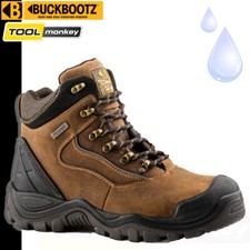 Buckler Waterproof Safety Boots- Gen 2 Premium Hiker Work Boots - Brown BSH002