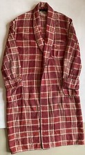 Vtg 1950s Men’s Acetate Plaid Cotton Jacket Dressing Gown