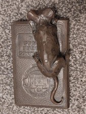 TRUSTEE SAVINGS BANK METAL BOOK STYLE SAVINGS BANK WITH MOUSE ON TOP 