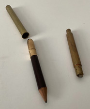 Antique Eagle Pencil Co Retractable Pencil Sharpener & Pencil in Brass Case